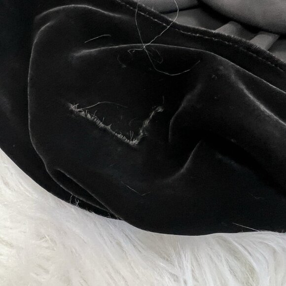 Vintage Brown Velvet Silk Art Deco Shirred Formal Dropped Waisted Gown Dress XL - Picture 10 of 15